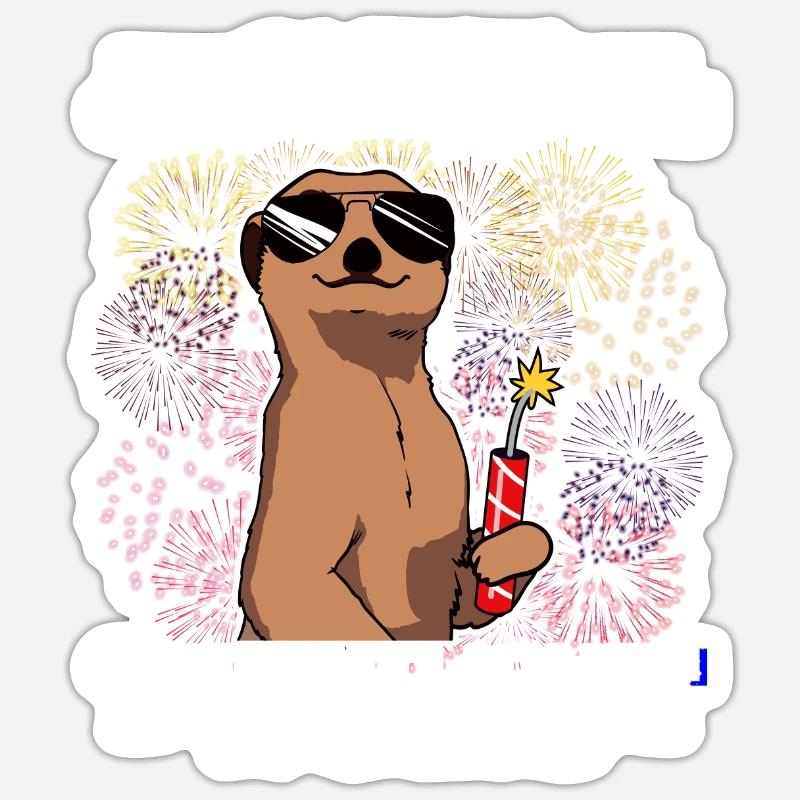 Proper Boom Pyrotechnician Firecrackers Fireworks Sticker size S (10 x 10 cm)