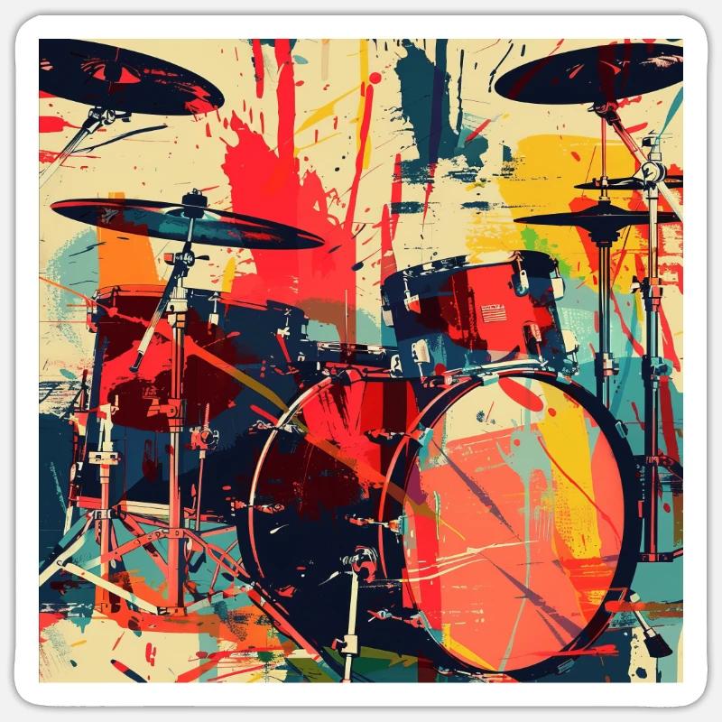 Percussion Sticker taille S (10 x 10 cm)