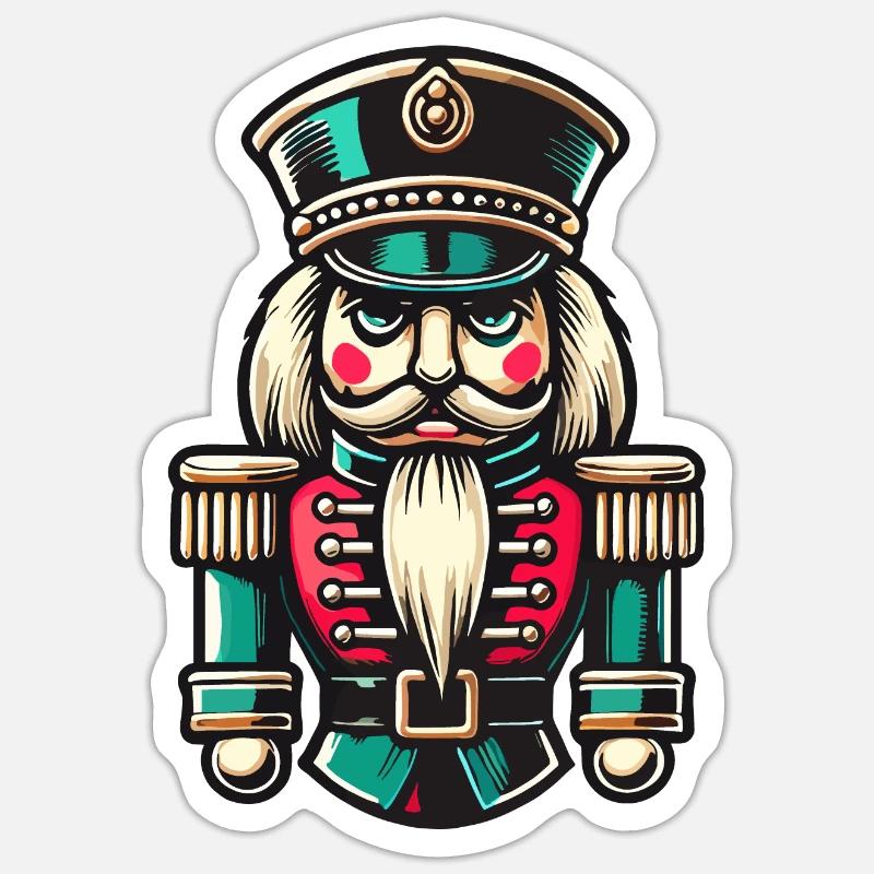 Christmas Nutcracker Illustration Sticker size S (10 x 10 cm)