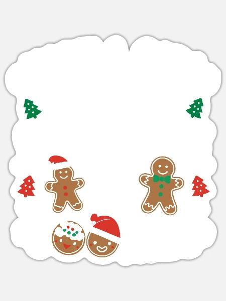 Just A Girl Who Loves Christmas and Cookies, Xmas - Sticker Größe S (10 x 10 cm) - Mattweiß