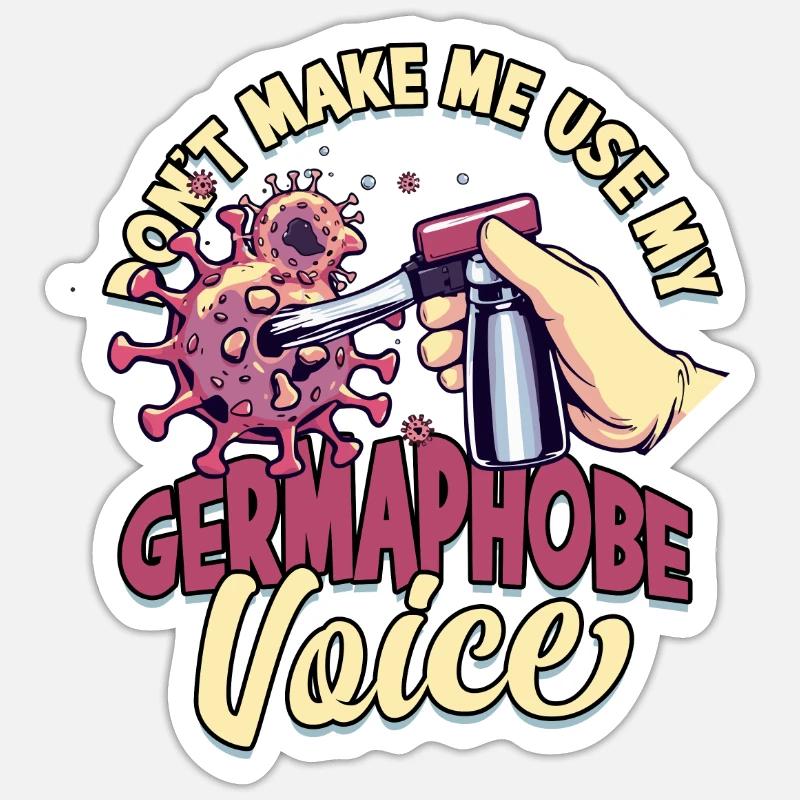 Nuclear phobia Mysophobia Sticker size S (10 x 10 cm)
