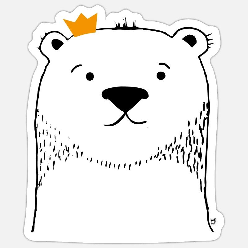 Theodore Eisbär Sticker Größe S (10 x 10 cm)