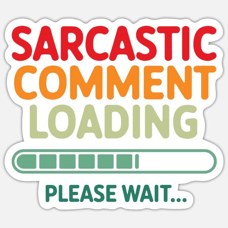 Sarkastischer Kommentar wird geladen bitte warten Programmierer - Sticker Größe S (10 x 10 cm) - Mattweiß