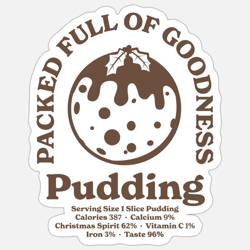 Pudding de Noël Sticker taille S (10 x 10 cm)