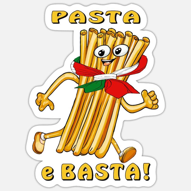 Pasta e Basta - Sticker size S (10 x 10 cm) - white matte