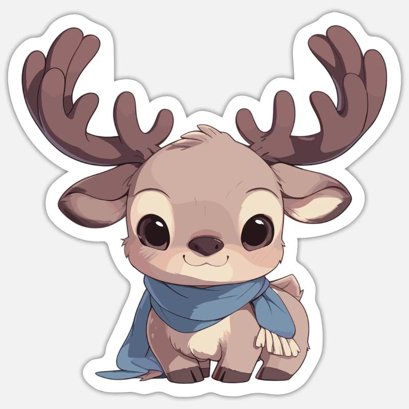 Moose Moose - Sticker size S (10 x 10 cm) - white matte