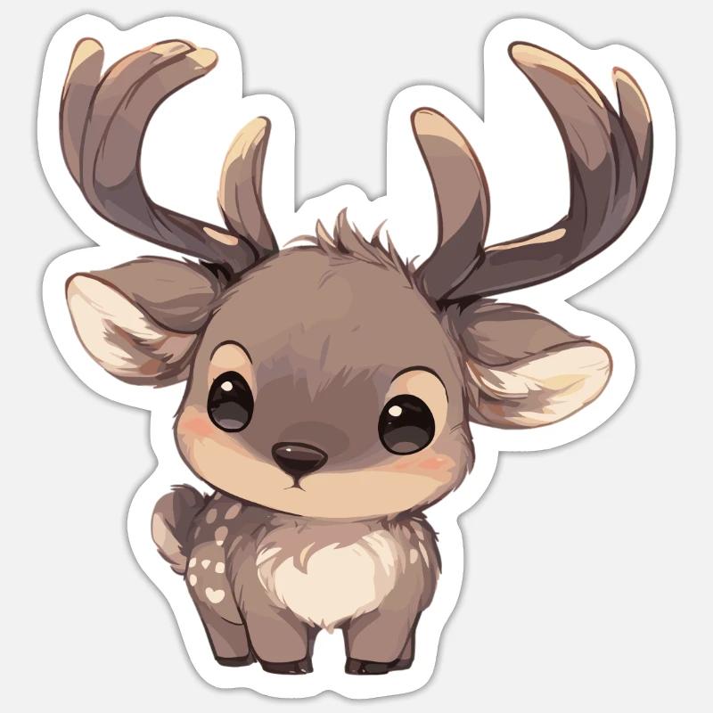 Moose Moose - Sticker size S (10 x 10 cm) - white matte