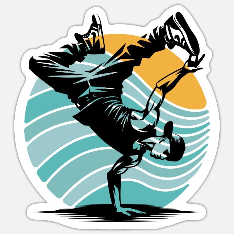 Breakdancing - Sticker size S (10 x 10 cm) - white matte