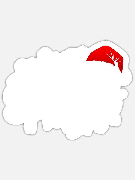 Believe in Santa Claus, Funny Christmas Merry Xmas - Sticker Größe S (10 x 10 cm) - Mattweiß