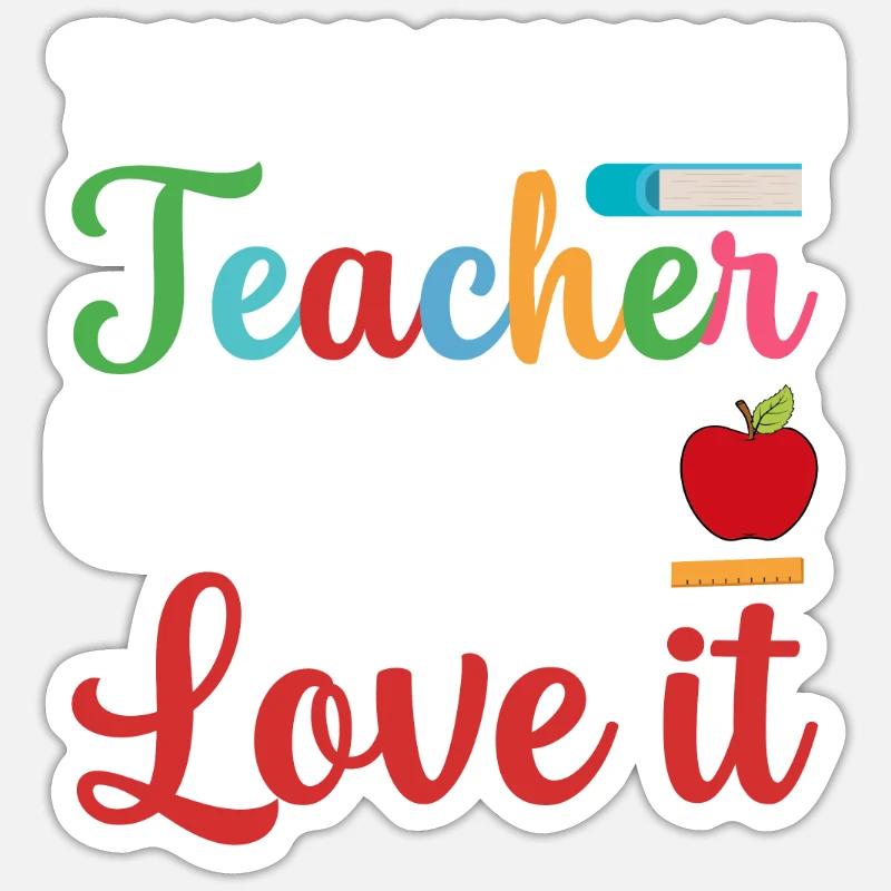 Enseignant - Sticker taille S (10 x 10 cm) - blanc mat