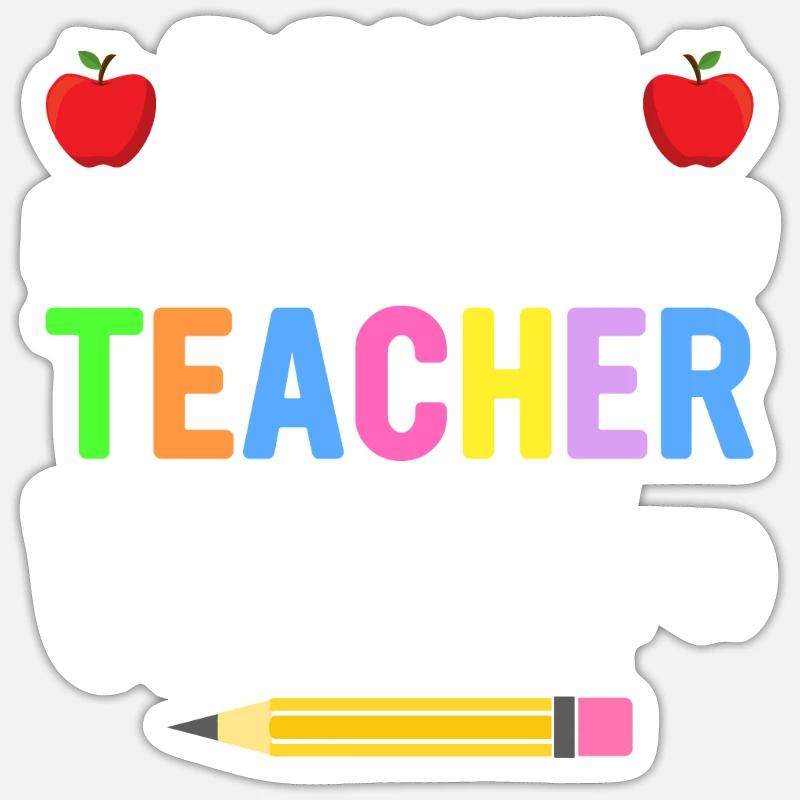 Lehrer - Sticker Größe S (10 x 10 cm) - Mattweiß