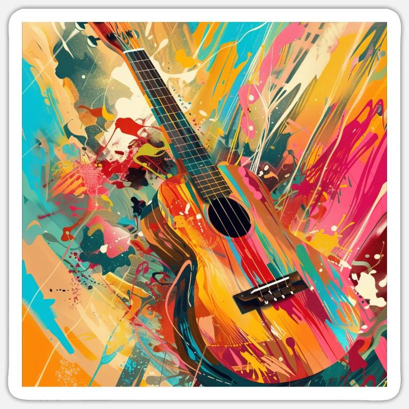 Ukulele Sticker Größe S (10 x 10 cm)