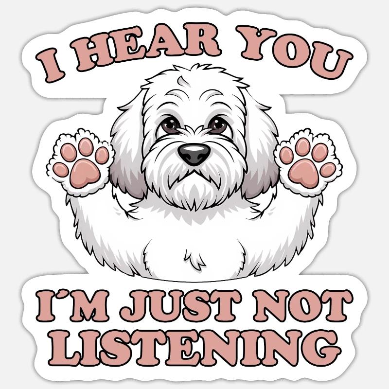 Cockapoo Saying Dogs Funny Cockapoo Gift Sticker size S (10 x 10 cm)