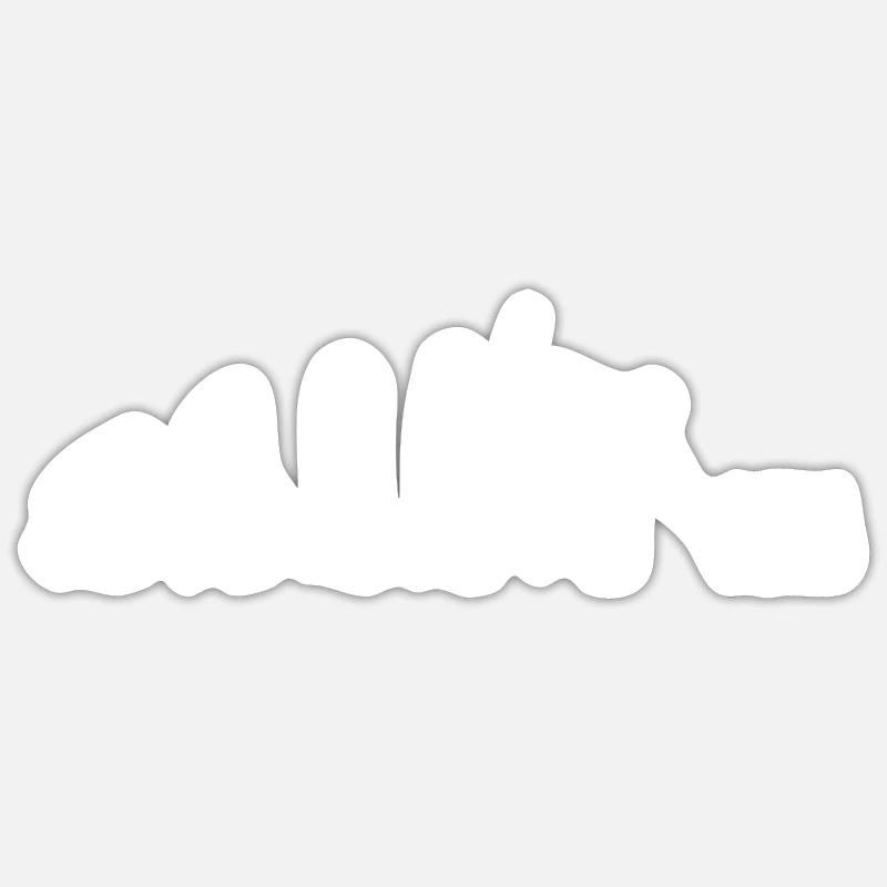 Human evolution to skittles - Sticker size S (10 x 10 cm) - white matte