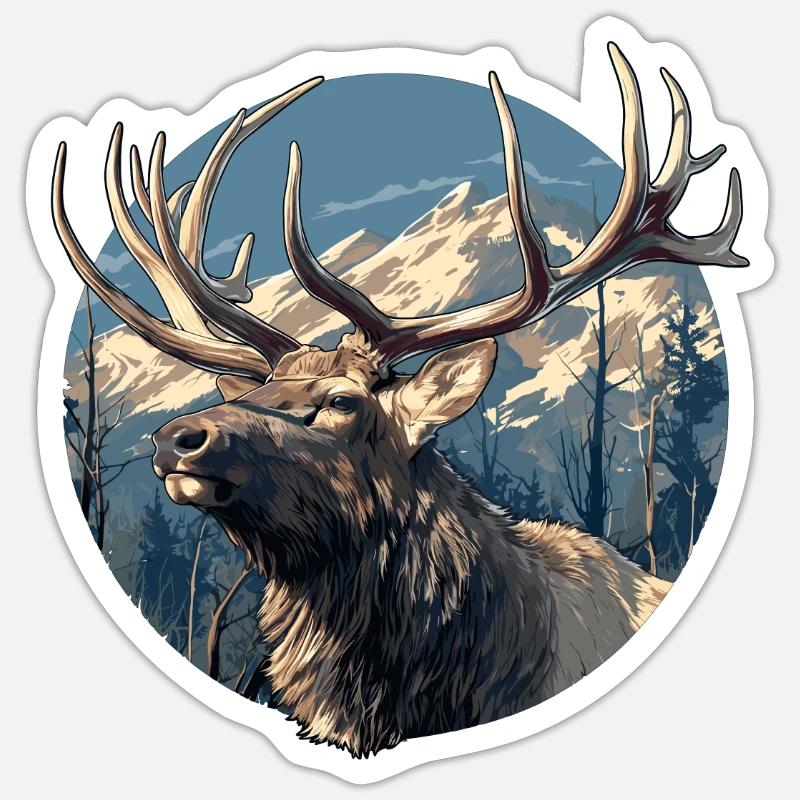 Moose Moose - Sticker size S (10 x 10 cm) - white matte