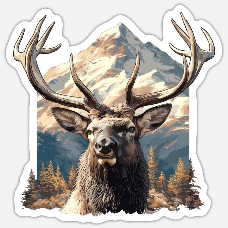 Moose Moose - Sticker size S (10 x 10 cm) - white matte