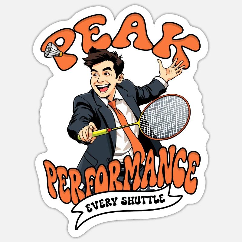 Badminton Peak Performance Every Shuttle Sticker Größe S (10 x 10 cm)