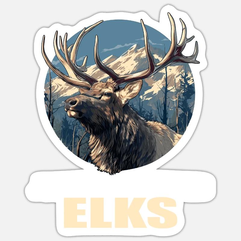Moose Moose - Sticker size S (10 x 10 cm) - white matte