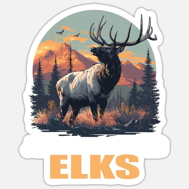 Moose Moose - Sticker size S (10 x 10 cm) - white matte