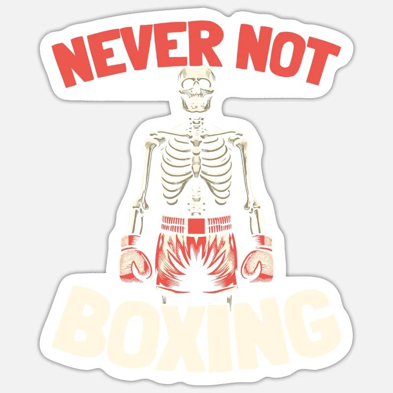 Boxe Boxe - Sticker taille S (10 x 10 cm) - blanc mat