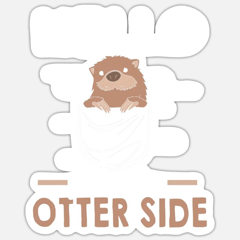 Otter - Sticker size S (10 x 10 cm) - white matte