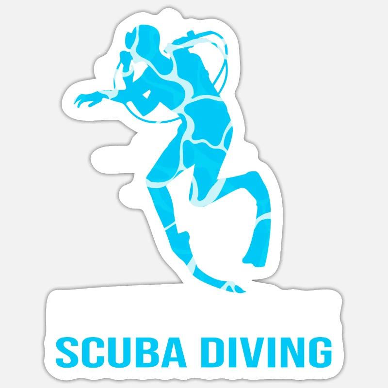 Dive - Sticker size S (10 x 10 cm) - white matte