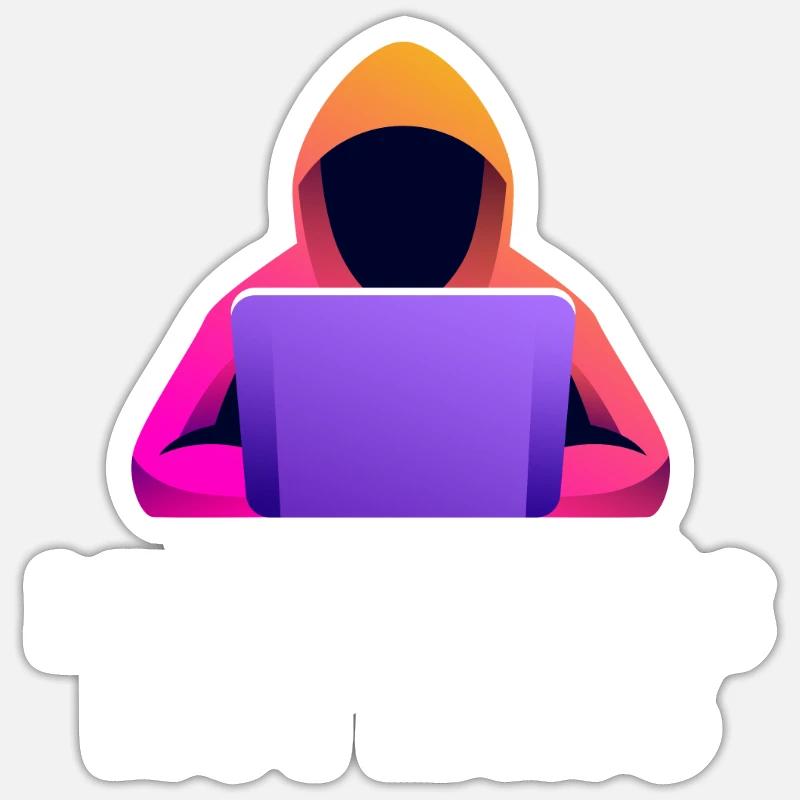Ethical Hacker Cybersecurity Expertise - Sticker size S (10 x 10 cm) - white matte