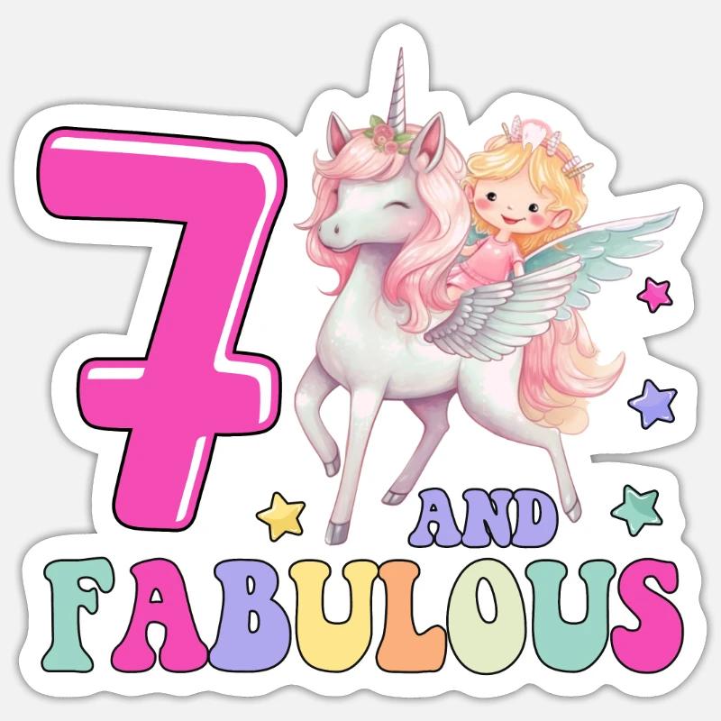 7 Et fabuleux - Sticker taille S (10 x 10 cm) - blanc mat