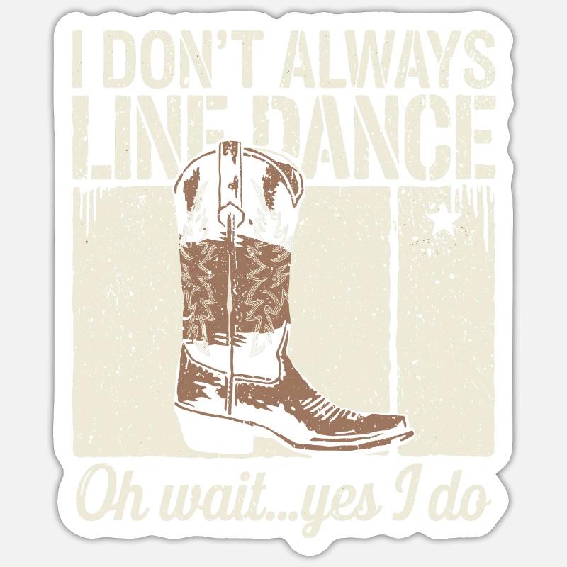 Danser à l’occidentale - Sticker taille S (10 x 10 cm) - blanc mat