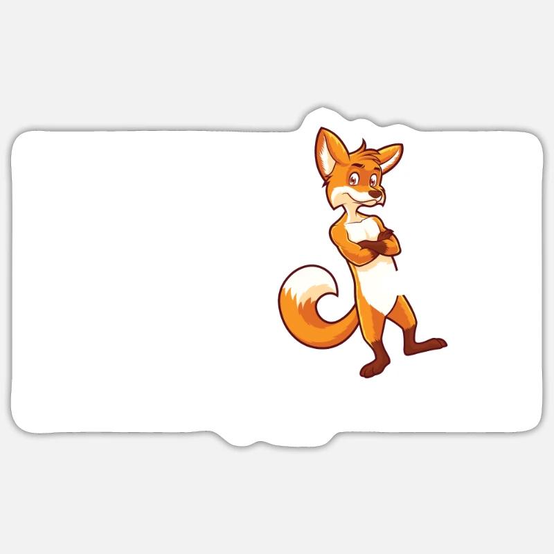 Michelangelo Kreation von Adam Fox Red Fox Canidae - Sticker Größe S (10 x 10 cm) - Mattweiß