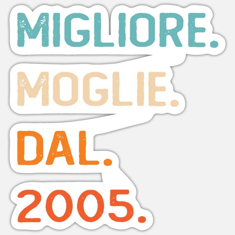 Ehefrau seit 2005 Sticker Größe S (10 x 10 cm)