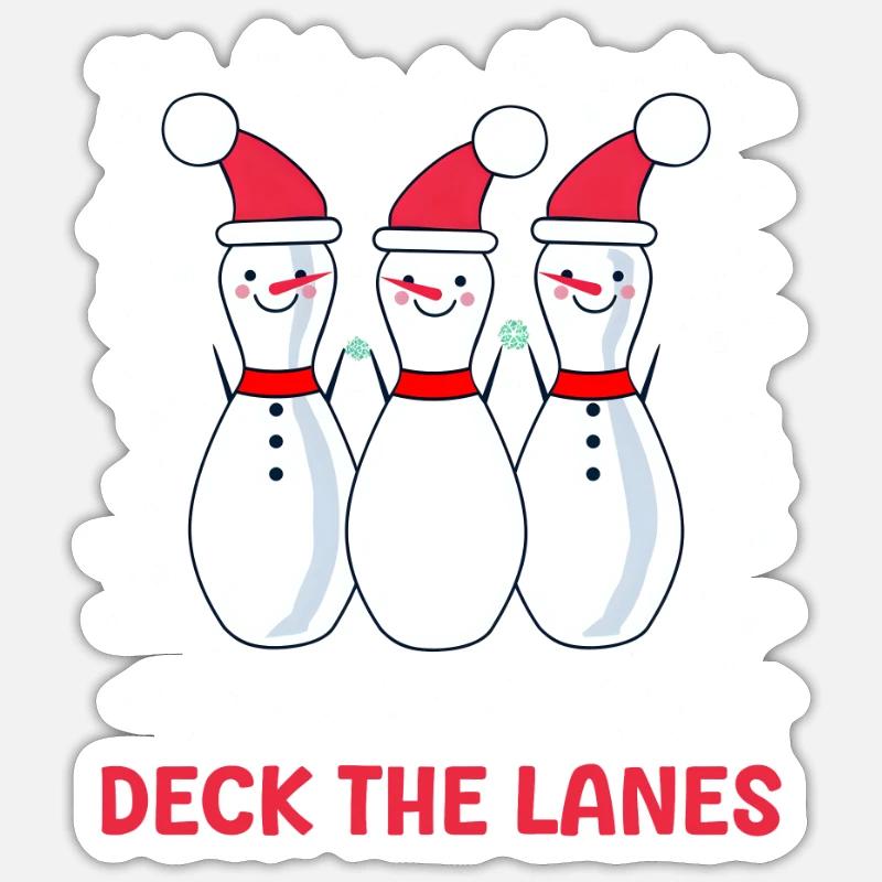 Bowling Deck Die Bahnen Sticker Größe S (10 x 10 cm)