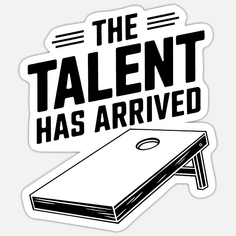 Cornhole Spruch Lustiges Cornhole Geschenk Sticker Größe S (10 x 10 cm)