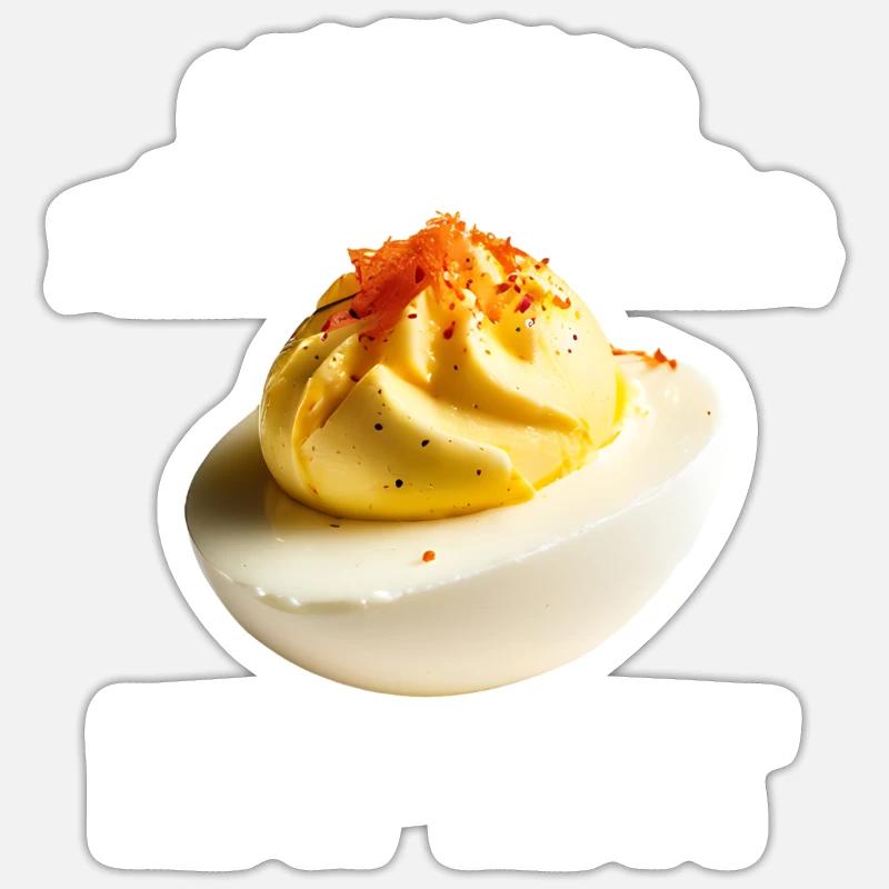 Zertifizierter Deviled Egg Expert Lustiges Ernteda - Sticker Größe S (10 x 10 cm) - Mattweiß