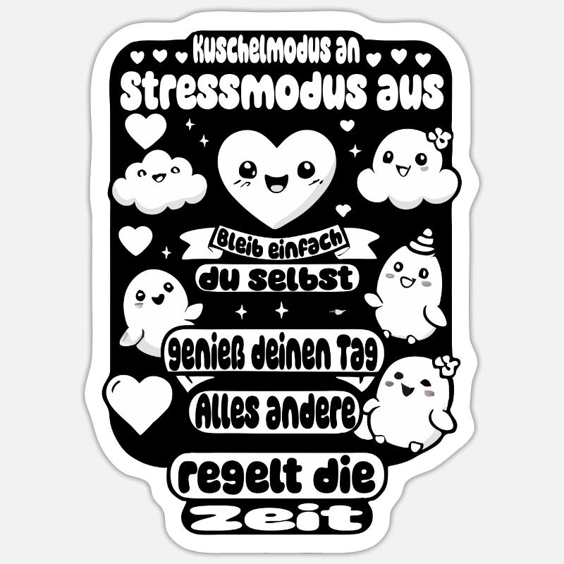 Mode câlin activé – mode stress désactivé Sticker taille S (10 x 10 cm)