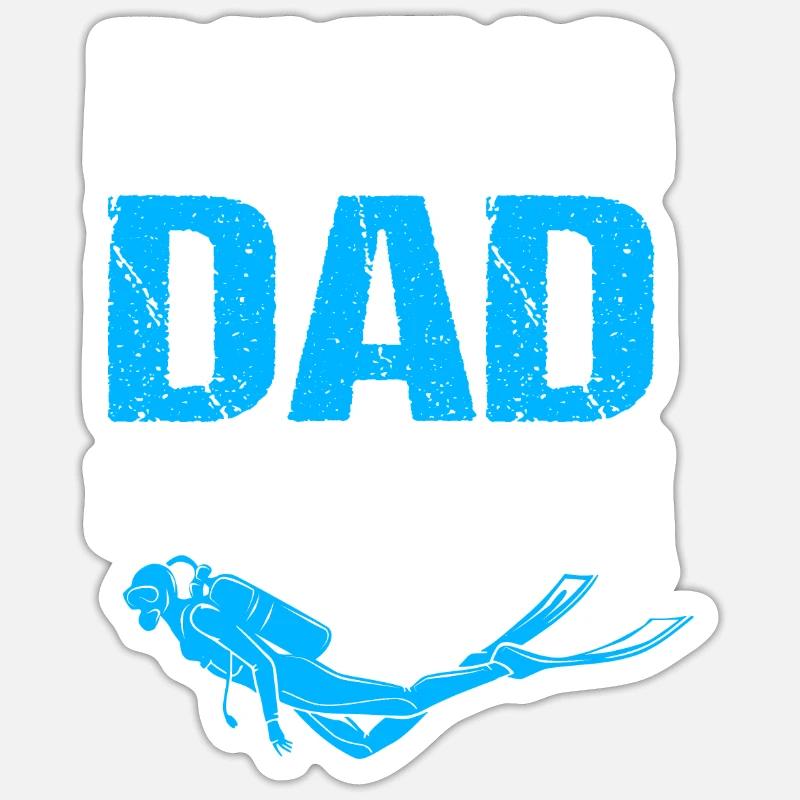 Tauchen - Sticker Größe S (10 x 10 cm) - Mattweiß