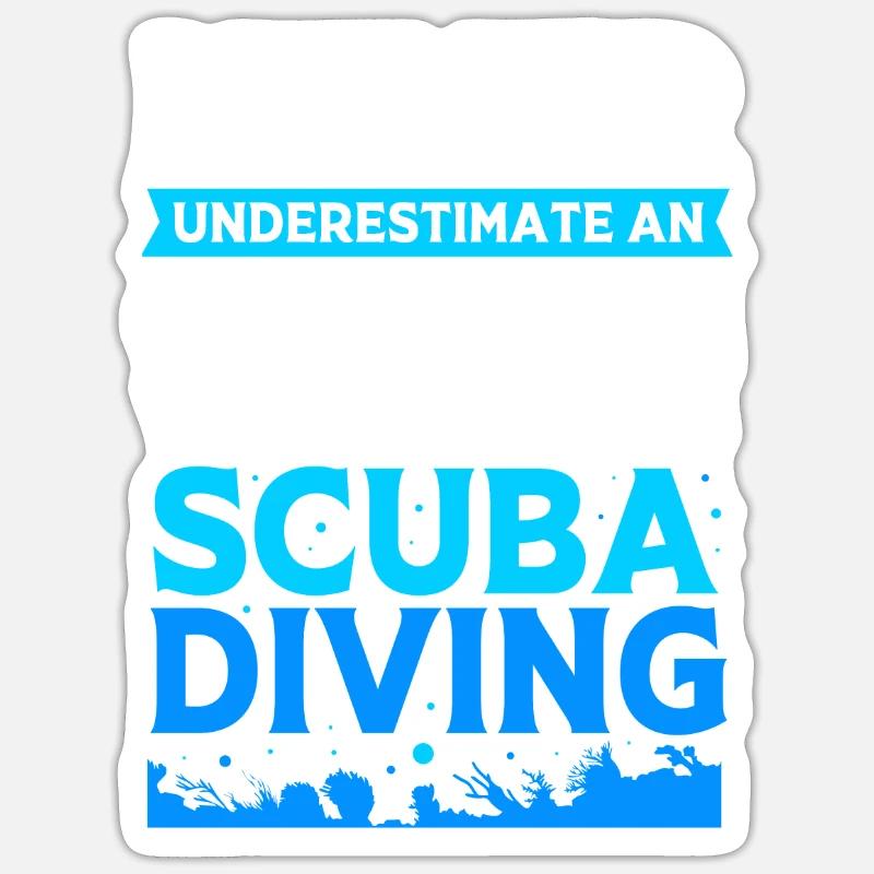 Dive - Sticker size S (10 x 10 cm) - white matte