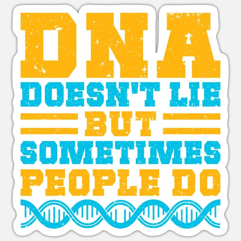 L’ADN ne ment pas - Sticker taille S (10 x 10 cm) - blanc mat