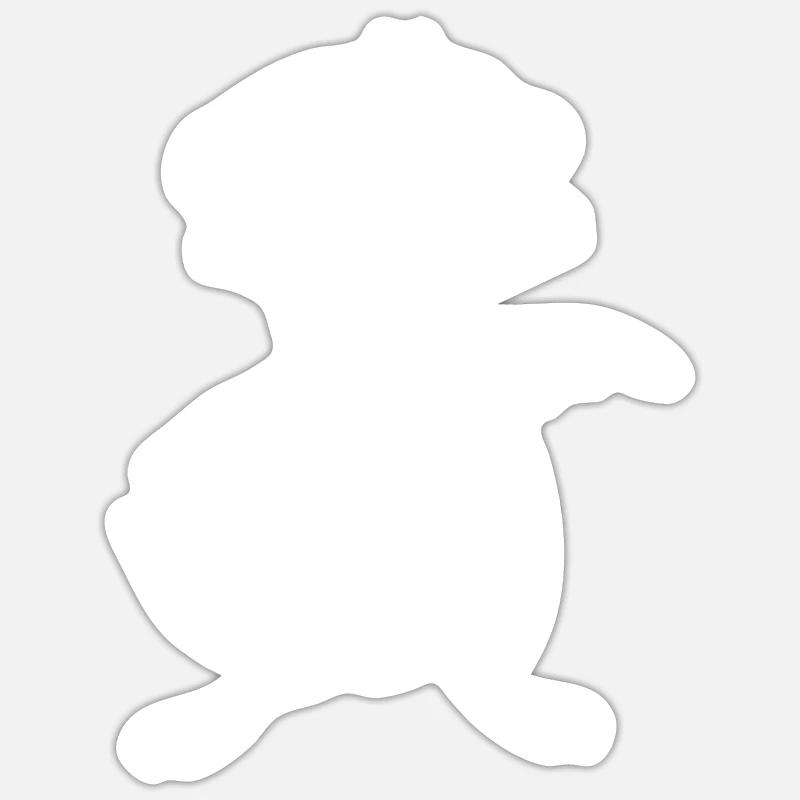 suricate - Sticker taille S (10 x 10 cm) - blanc mat