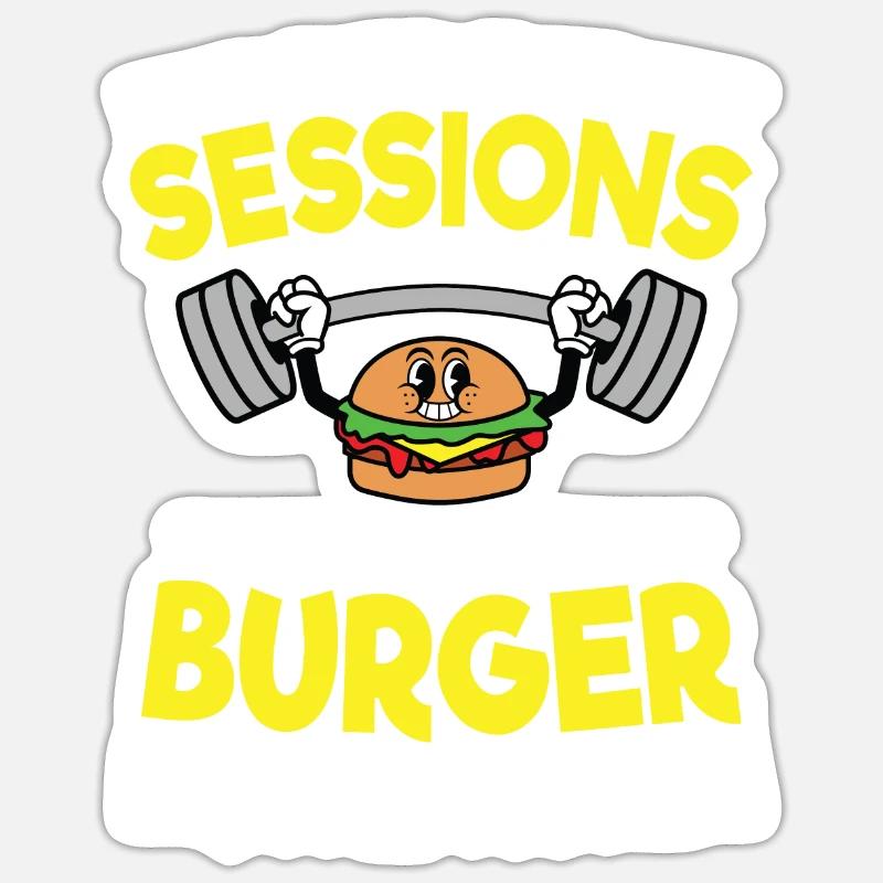 How Many Workout Sessions Does One Burger Sticker Größe S (10 x 10 cm)