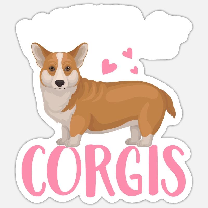 Mutter von Corgis Sticker Größe S (10 x 10 cm)