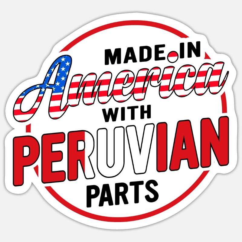 Peruvian Roots Peru Flag Peruano Pride Sticker size S (10 x 10 cm)