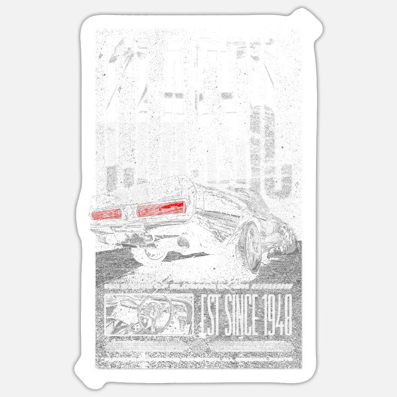 Ich bin nicht alt, ich bin ein Oldtimer, Oldtimer Jahrgang 1948 - Sticker Größe S (10 x 10 cm) - Mattweiß