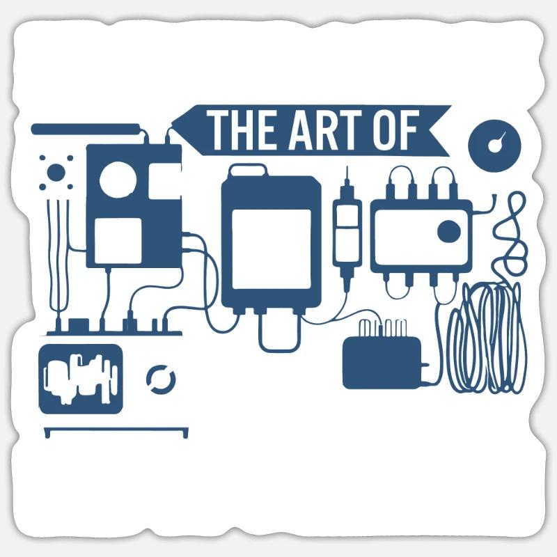 Electronics: The art of making things work. - Sticker size S (10 x 10 cm) - white matte