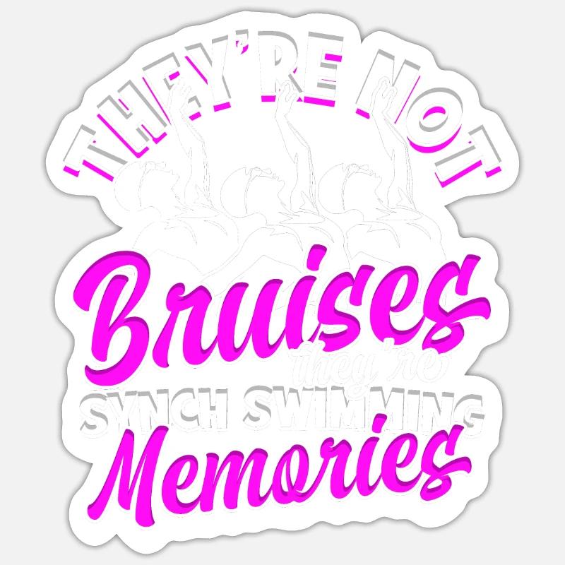 Synchronized Swimming Synchro Swimmers - Sticker size S (10 x 10 cm) - white matte