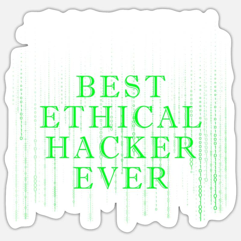 Ethical Hacker Cybersecurity Expertise - Sticker size S (10 x 10 cm) - white matte