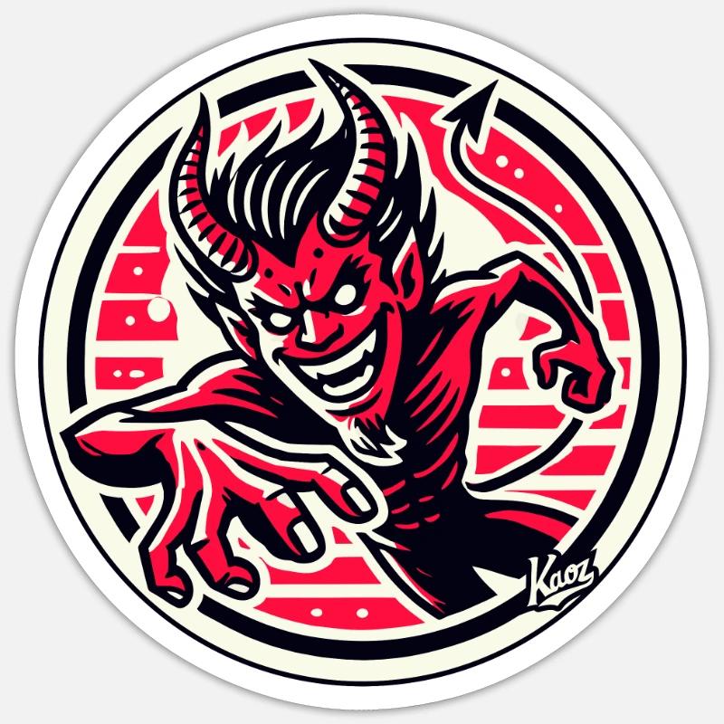 Agile Mal Diable Diable Diable Sticker taille S (10 x 10 cm)