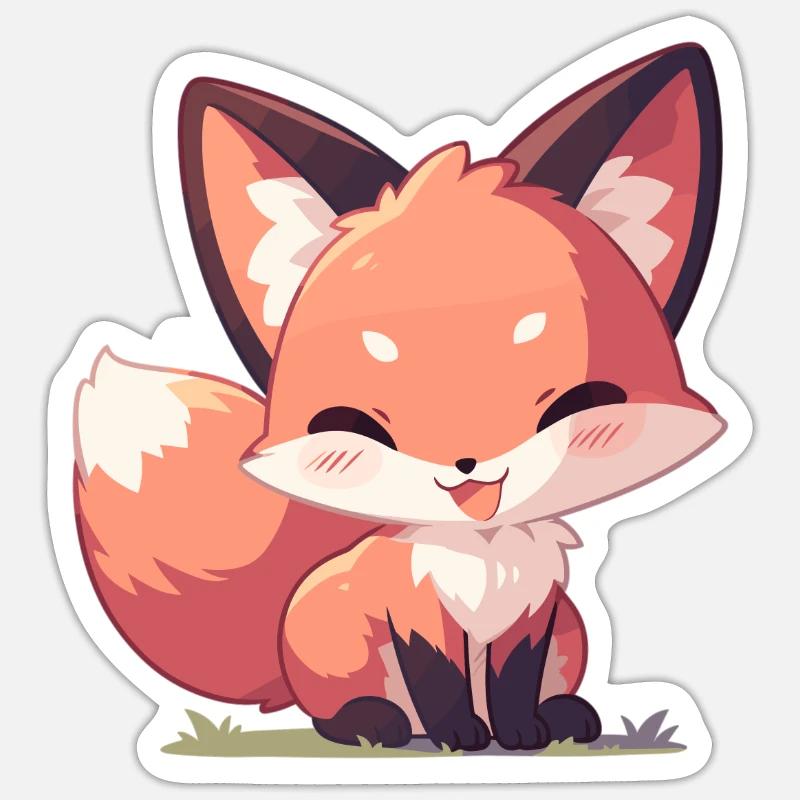 Foxes Fox - Sticker size S (10 x 10 cm) - white matte