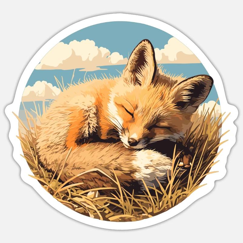 Foxes Fox - Sticker size S (10 x 10 cm) - white matte