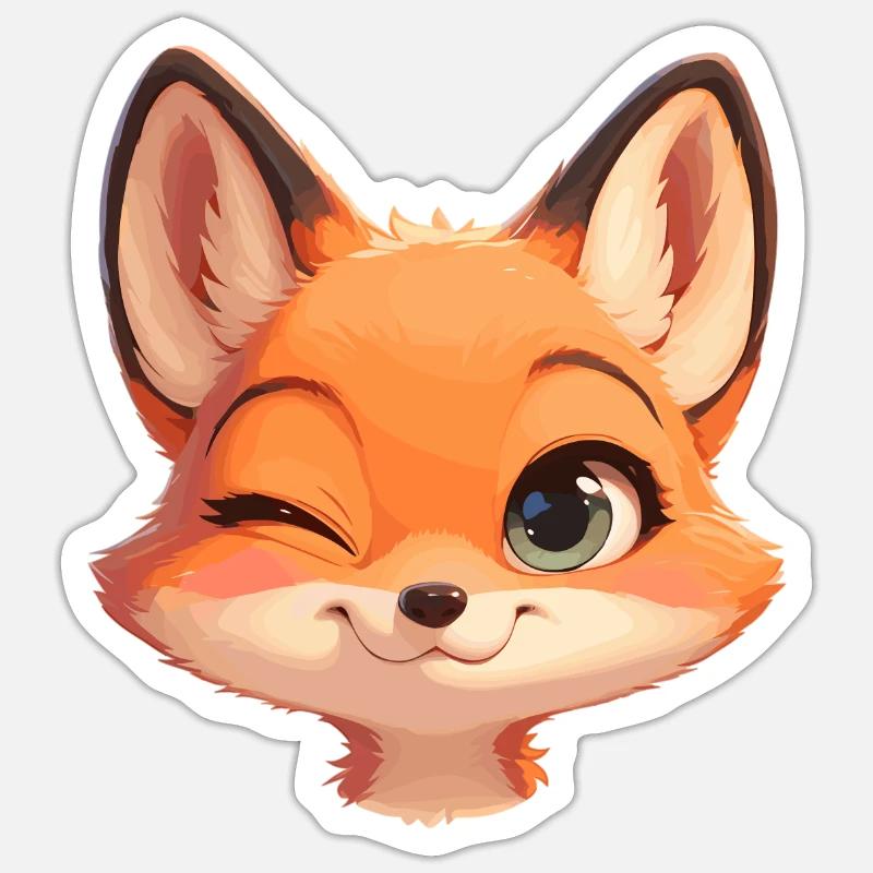 Foxes Fox - Sticker size S (10 x 10 cm) - white matte